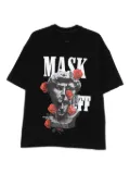HAMZA sculpture rose-print T-shirt - Black