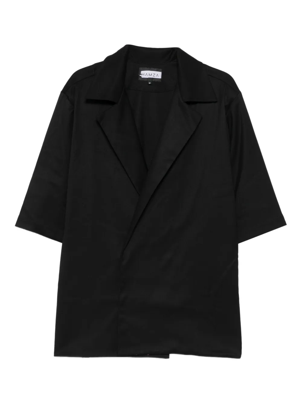 HAMZA Riviera lapel-collar short-sleeve jacket | Black | Image 1