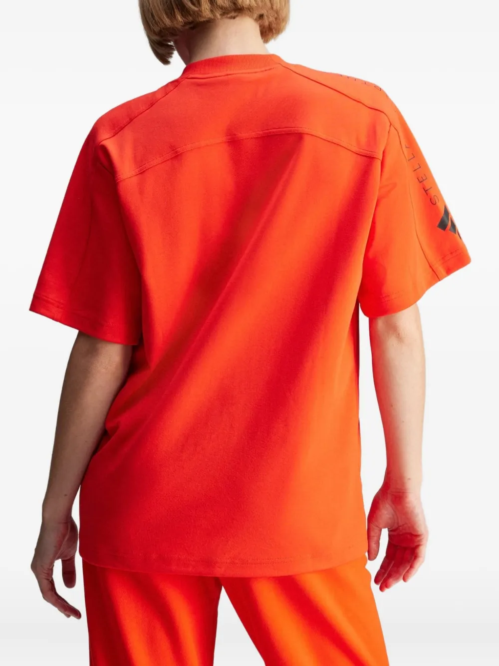 Adidas By Stella Mccartney Logo-detail T-shirt In Red