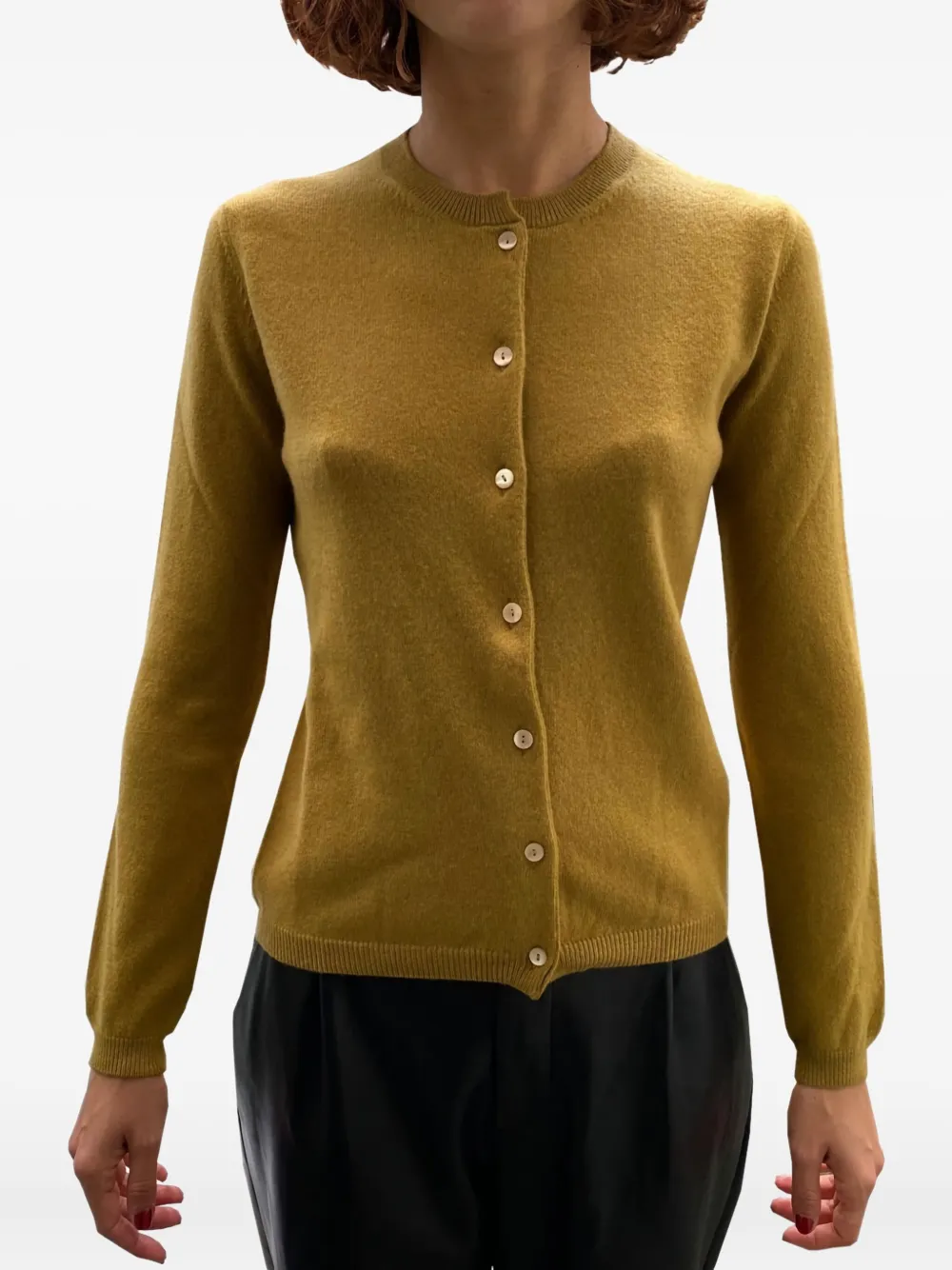 La Rose Cashmere Cardigan In Green
