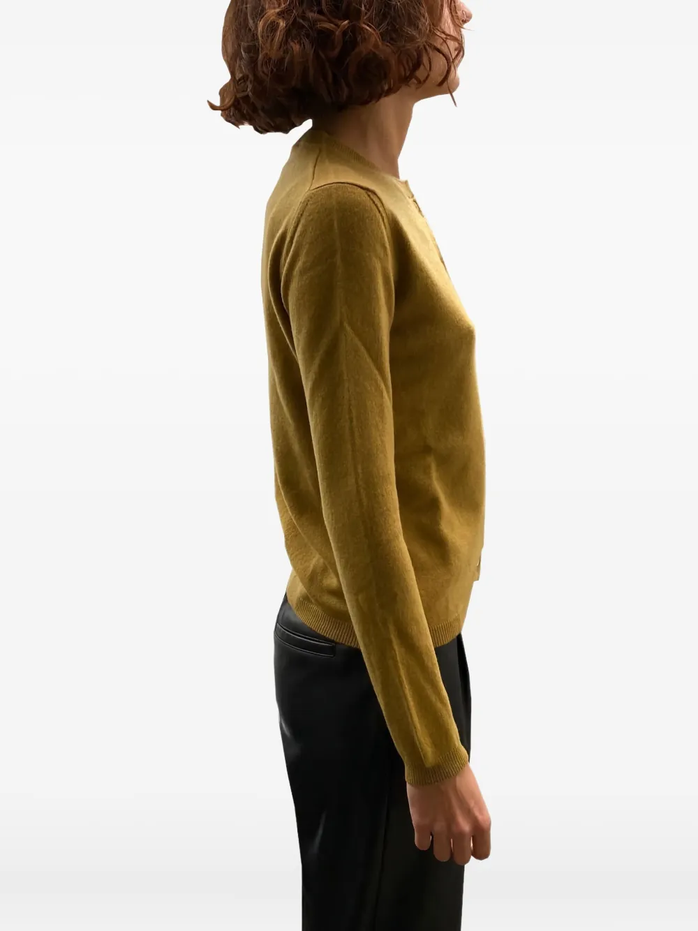 La Rose Cashmere Cardigan In Green