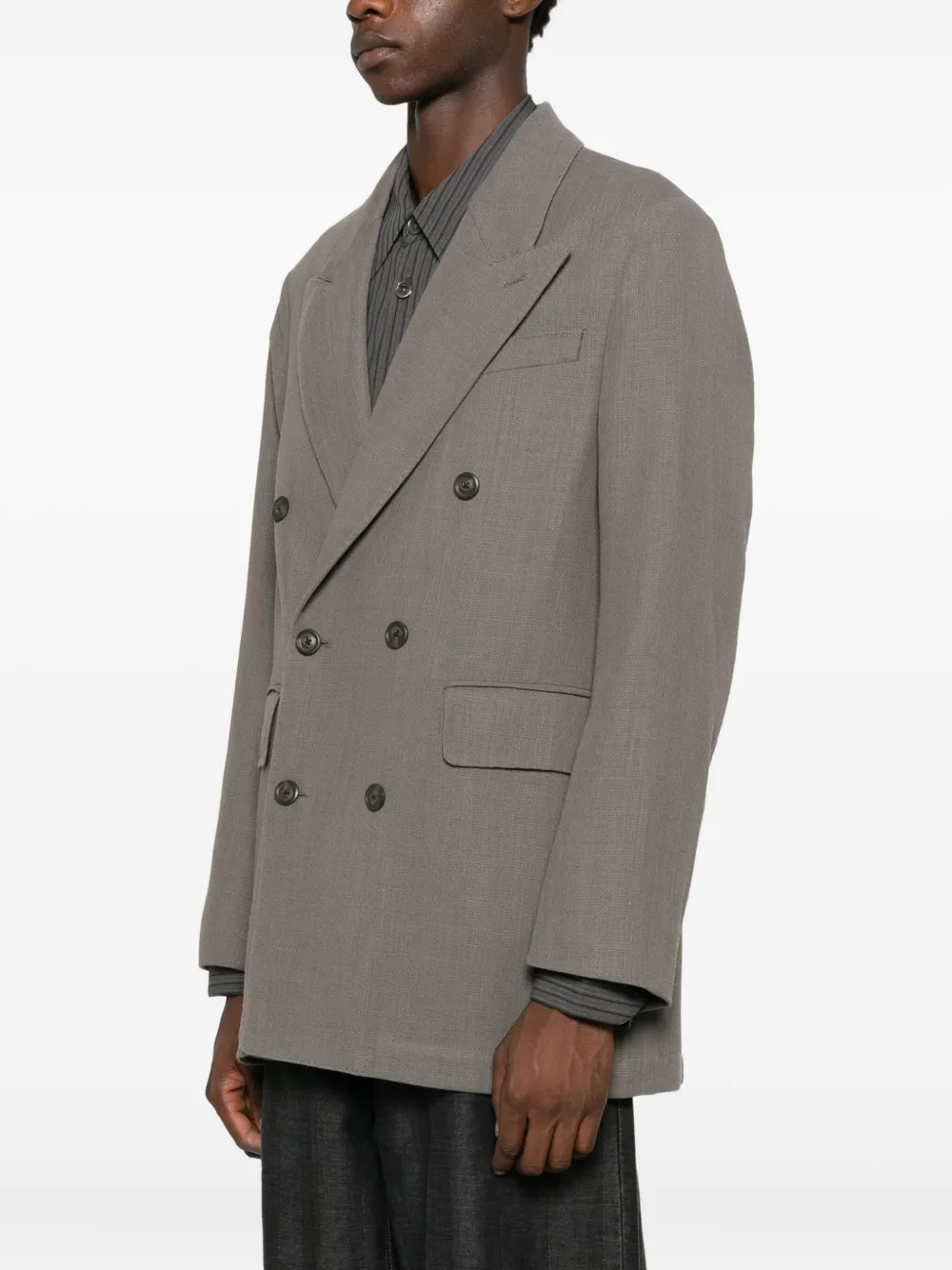 Our Legacy Double-breasted Blazer In Gray