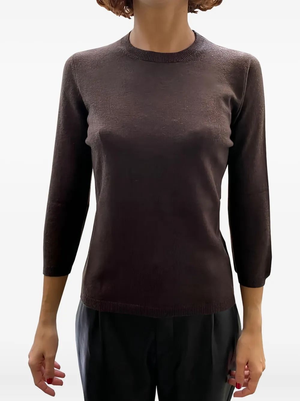 LA ROSE three-quarter sleeve sweater | Brown | Image 1