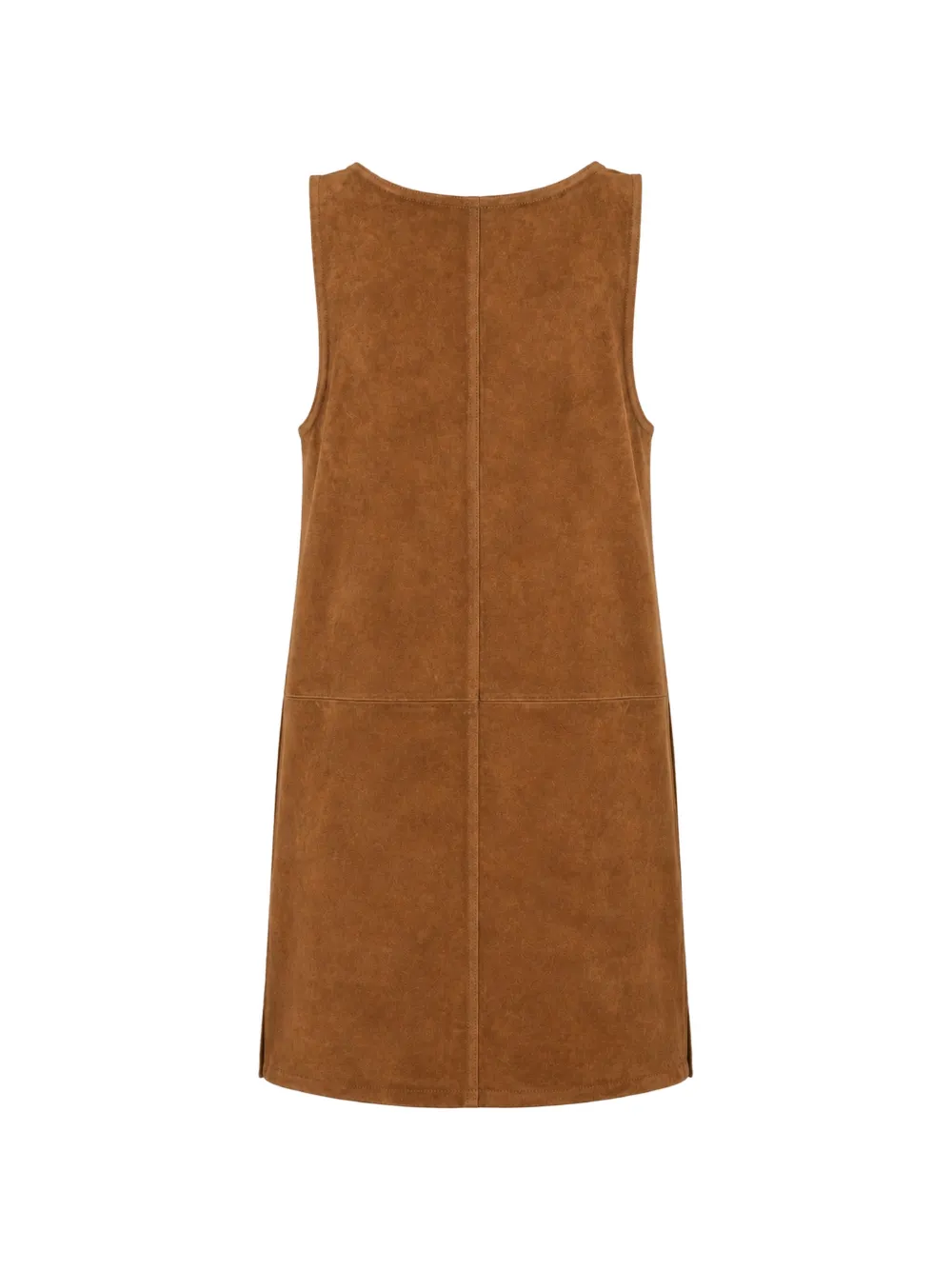 LA ROSE Suède mini-jurk met rits Bruin