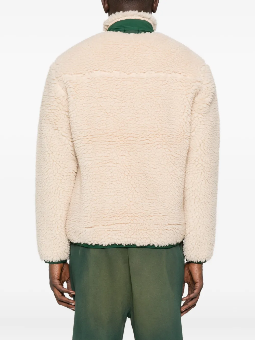 Polo Ralph Lauren Zip-up Fleece Jacket With Pockets In Neutral