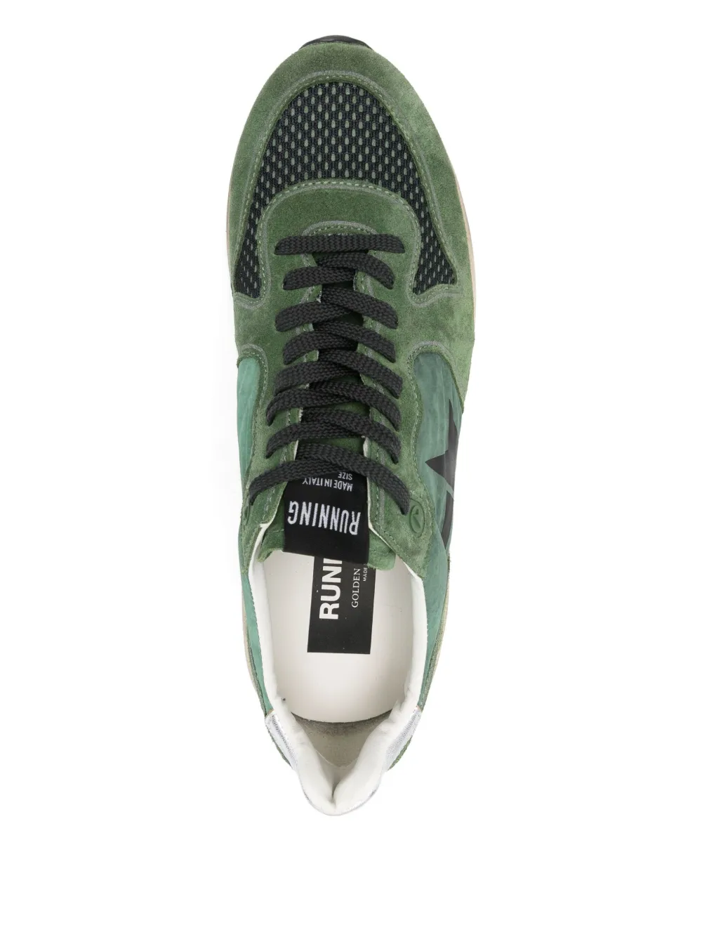 Golden Goose star-detail leather low-top sneakers Groen