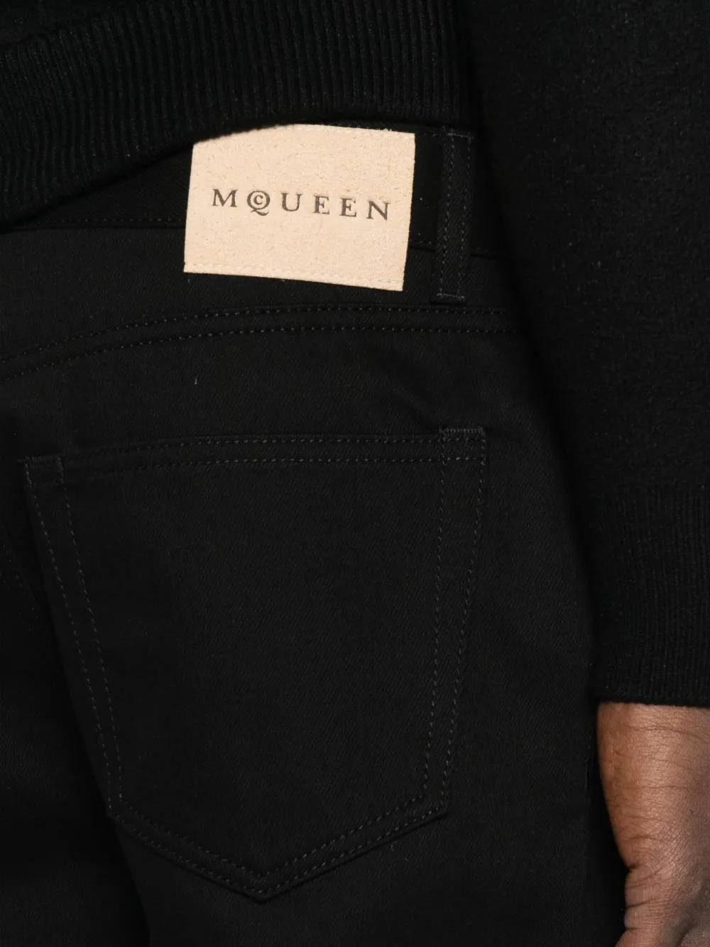Alexander McQueen Jeans met vijf zakken Zwart