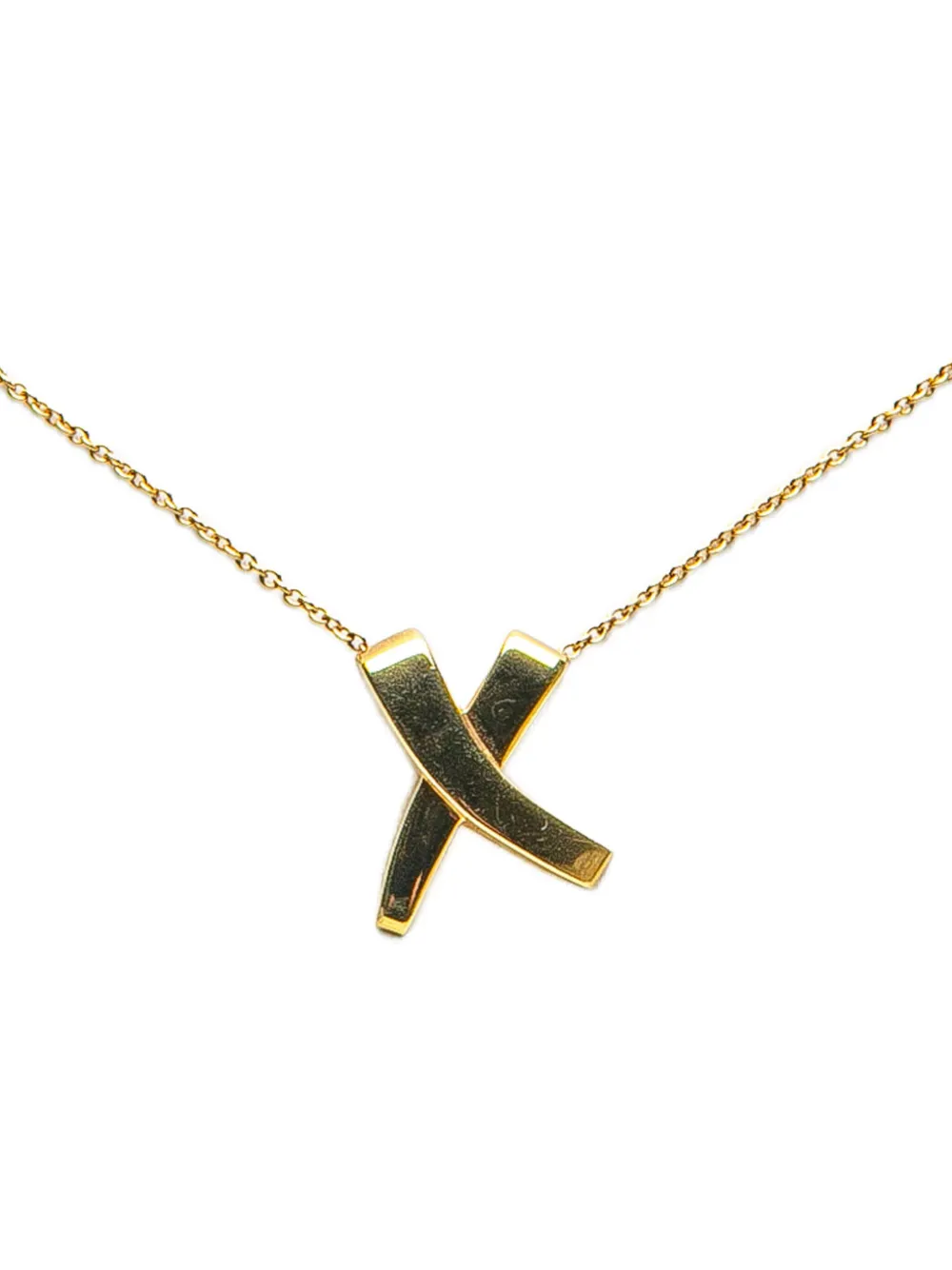 Tiffany & Co. Pre-Owned 2000-2015 Paloma Picasso 18K Yellow Gold X Kiss necklace | Gold | Image 1