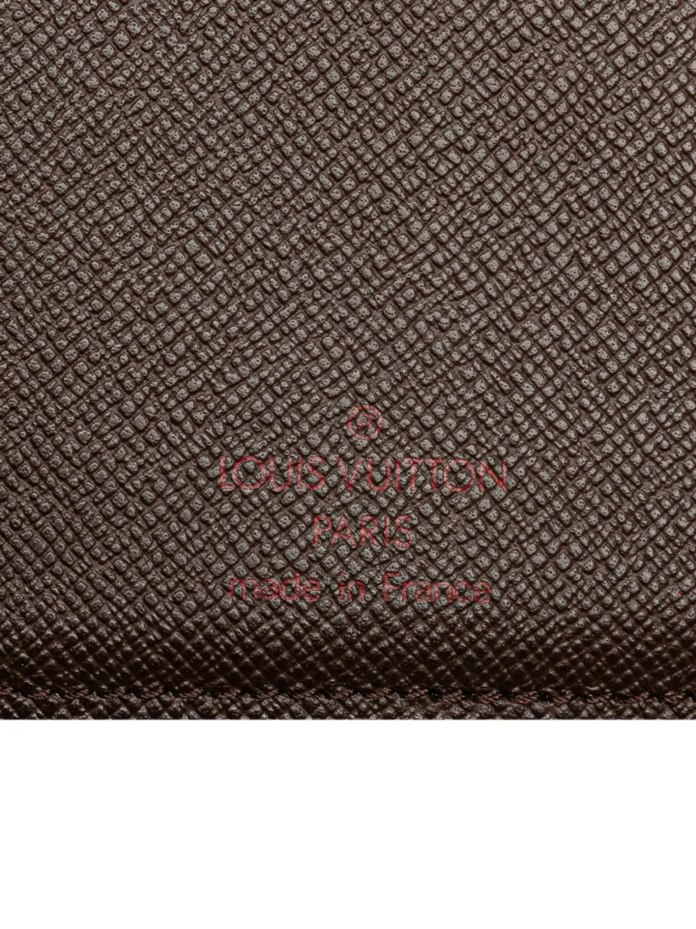 Pre-owned Louis Vuitton 2003 Damier Ebene Brazza Wallet Long Wallets In Brown