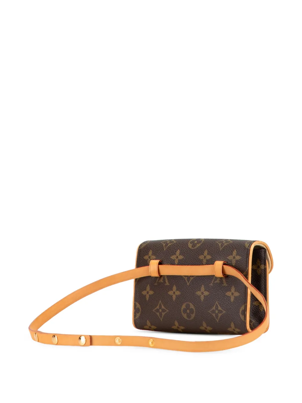 Pre-owned Louis Vuitton 2007 Monogram Pochette Florentine Belt Bag In Brown