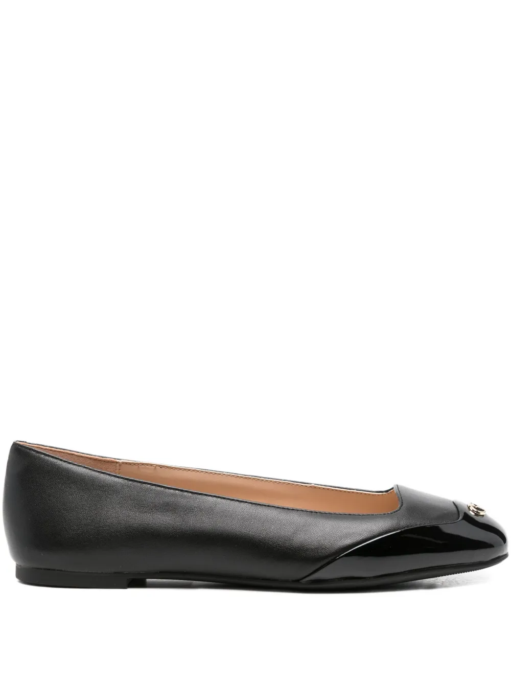LIU JO patent-toe ballet flats Black