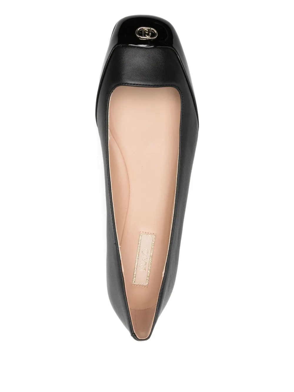LIU JO patent-toe ballet flats Black