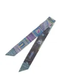 Hermès Pre-Owned 2020-2025 Super Silk Quest Silk Twilly Scarf scarves - Blue