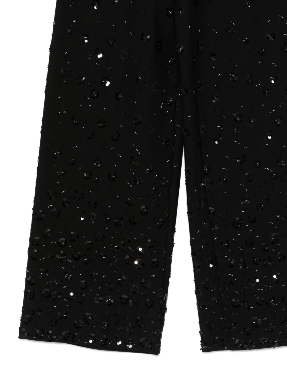 Seductive Sequin-embellished Trousers In Black