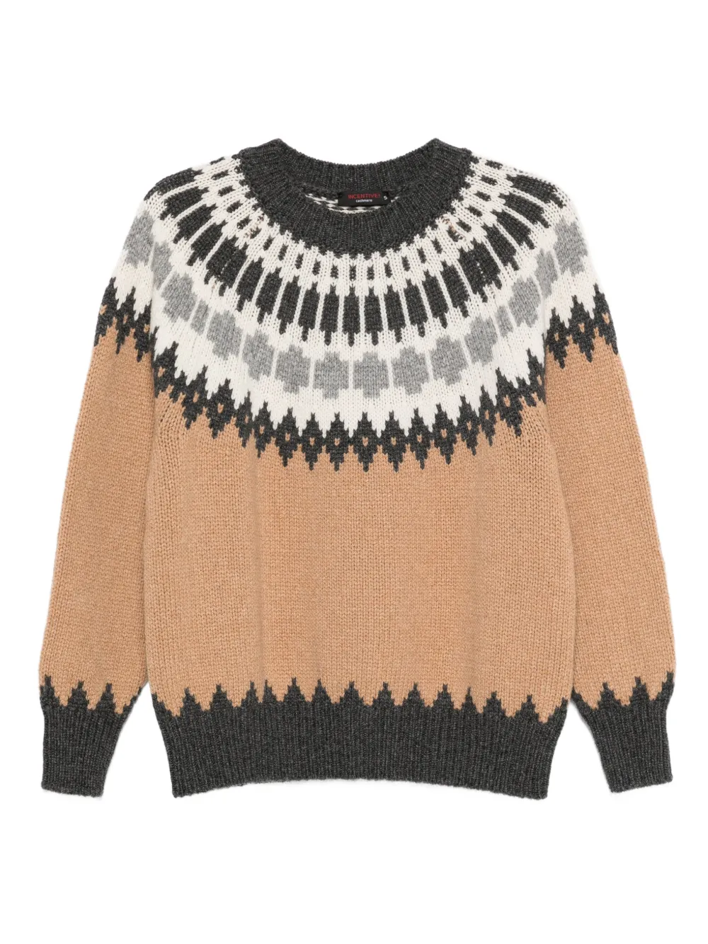 Incentive! Cashmere fair-isle round-neck sweater | Image 1