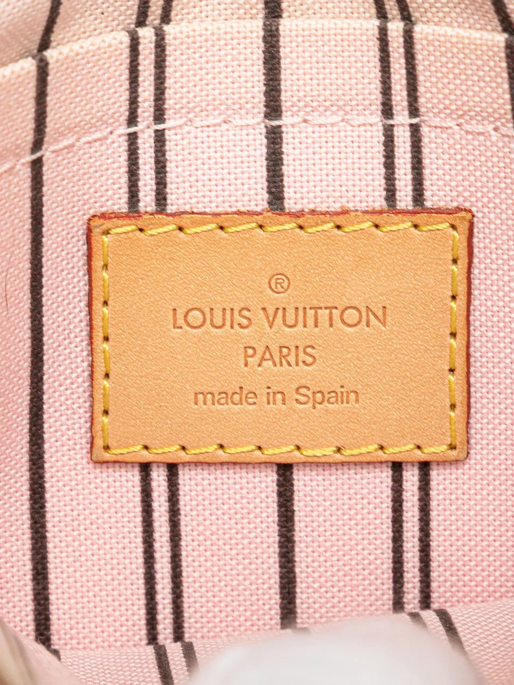 Pre-owned Louis Vuitton 2016 Monogram Neverfull Pouch In Brown