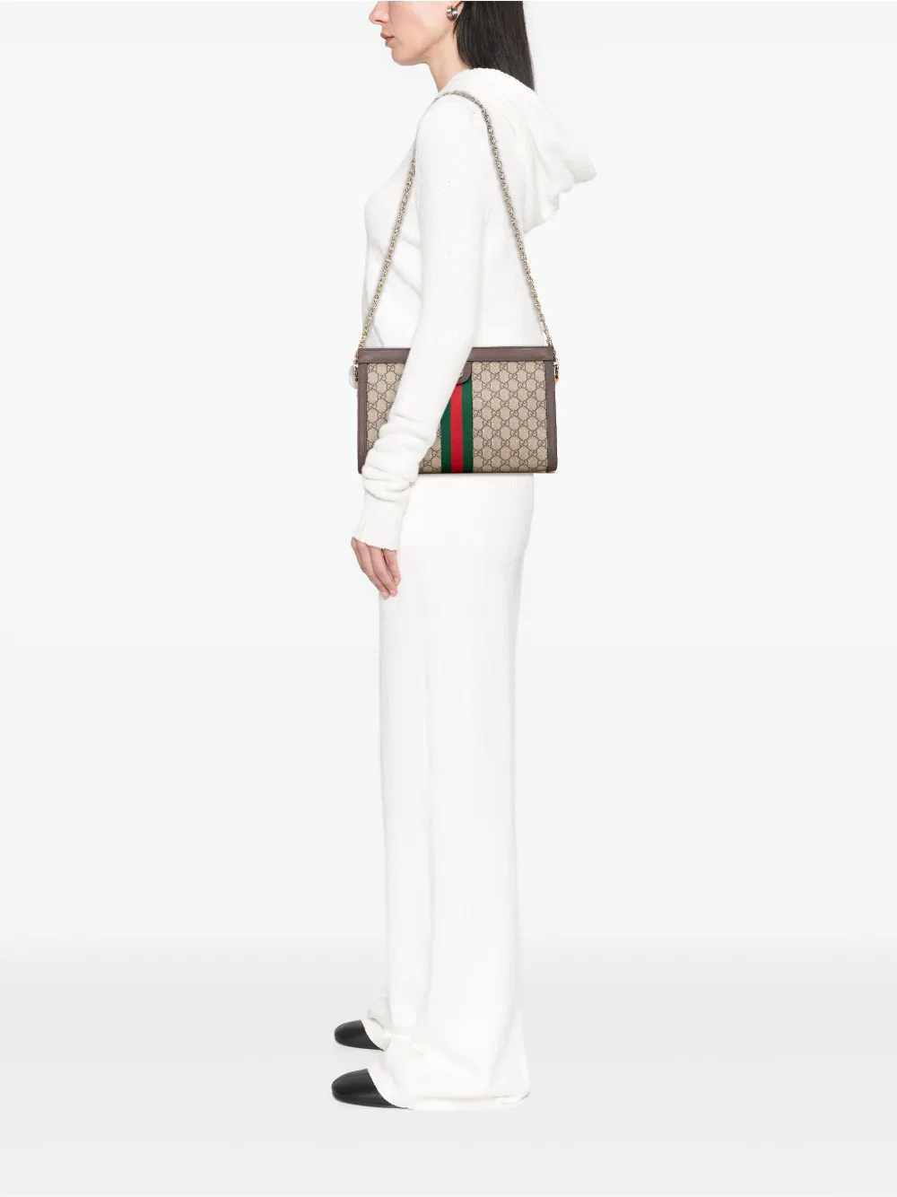 Gucci Pre-Owned 2016-2025 Medium GG Supreme Ophidia Web Chain shoulder bag | Pre-Owned | Image 2