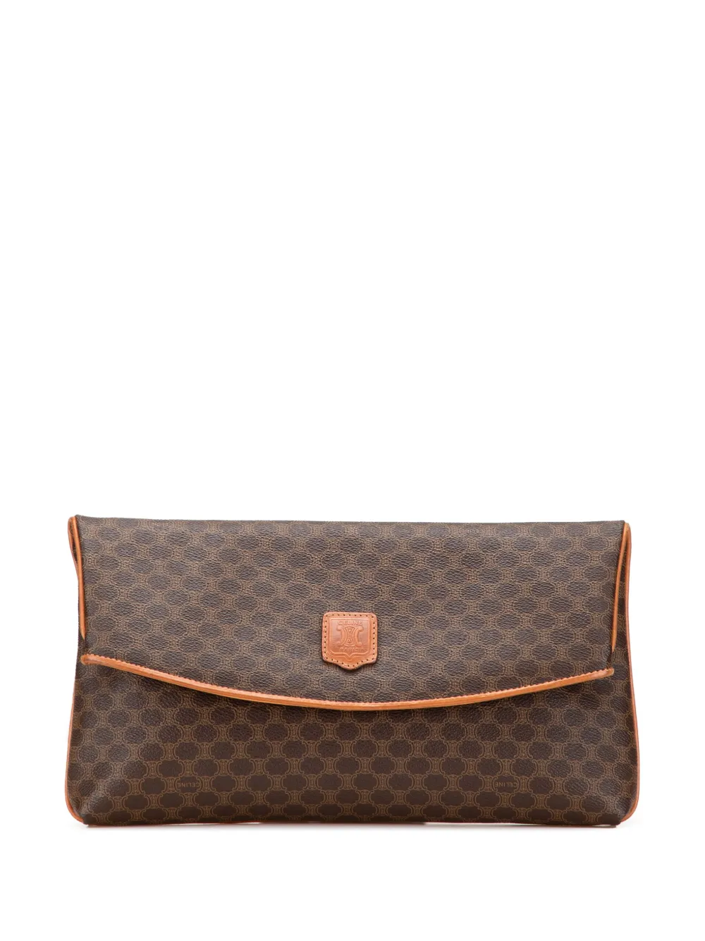 Celine Pre-Owned 2007 Macadam Coated Canvas clutch bag | Brown | Image 1