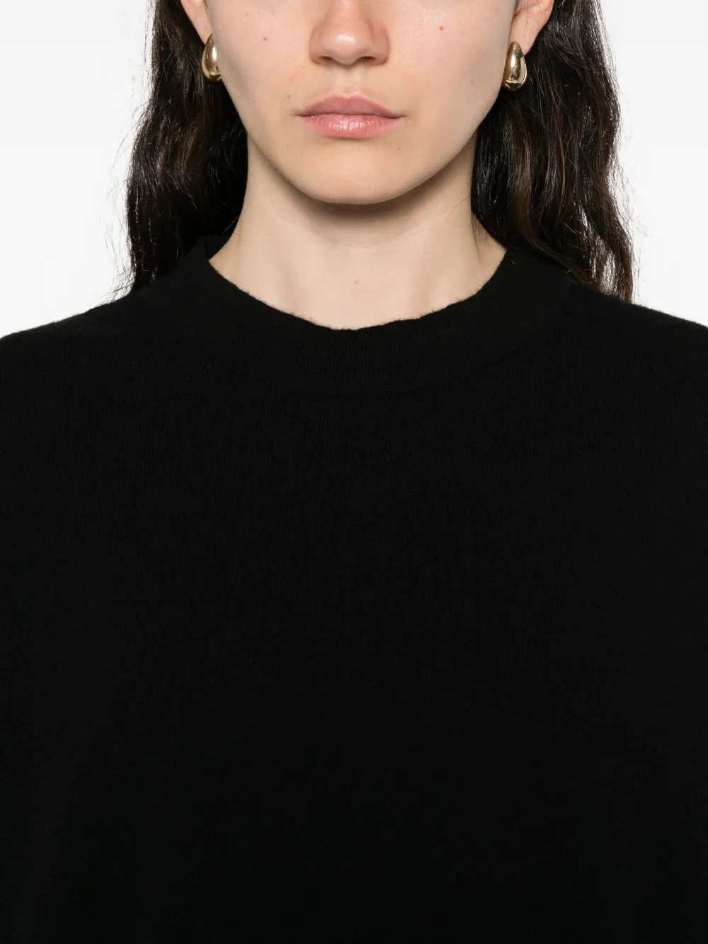 Mr Mittens Short-sleeve Merino Top In Black