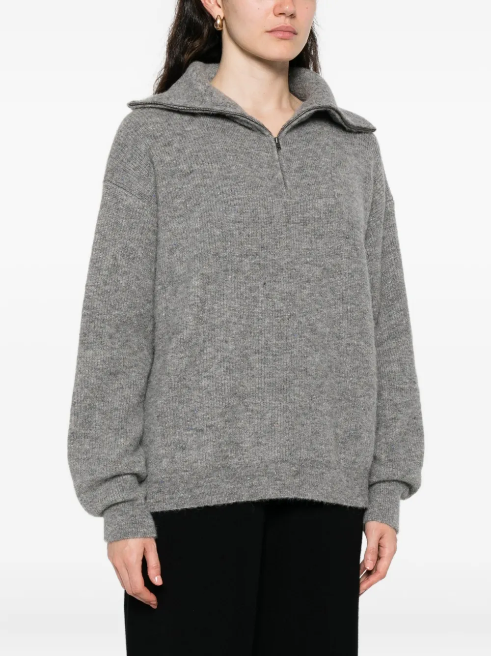 Mr Mittens Tea Zip-up Sweater In Gray