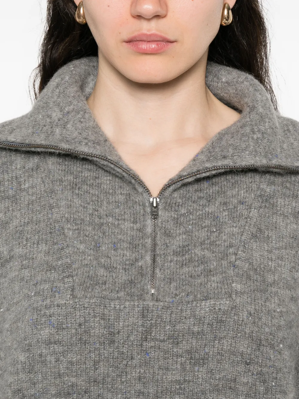 Mr Mittens Tea Zip-up Sweater In Gray