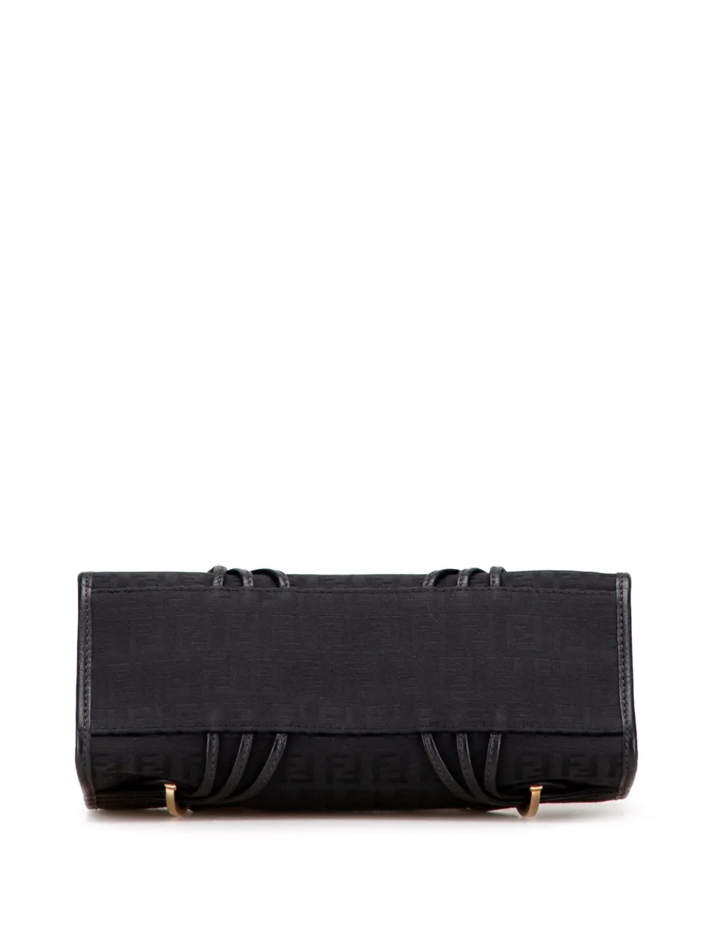 Pre-owned Fendi 2000-2010 Zucchino Canvas Handbag In Black