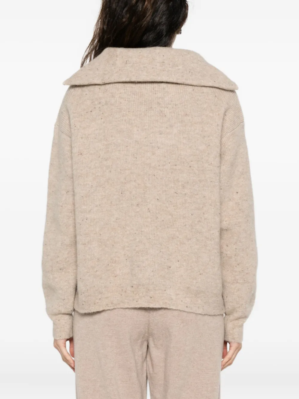 Mr Mittens Half-zip Sweater In Neutral