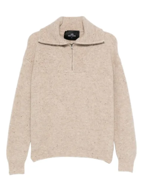 Mr. Mittens half-zip sweater