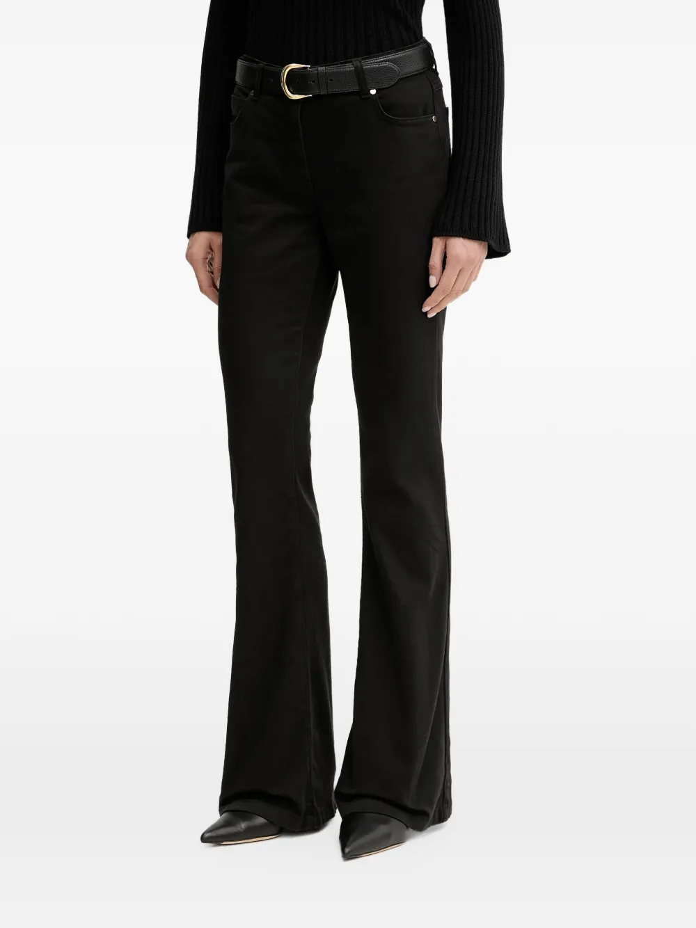 LUISA SPAGNOLI flared jeans Zwart