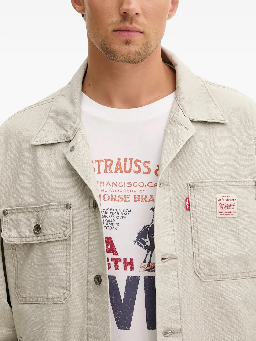 Levi's Jack met opgestikte zak Beige