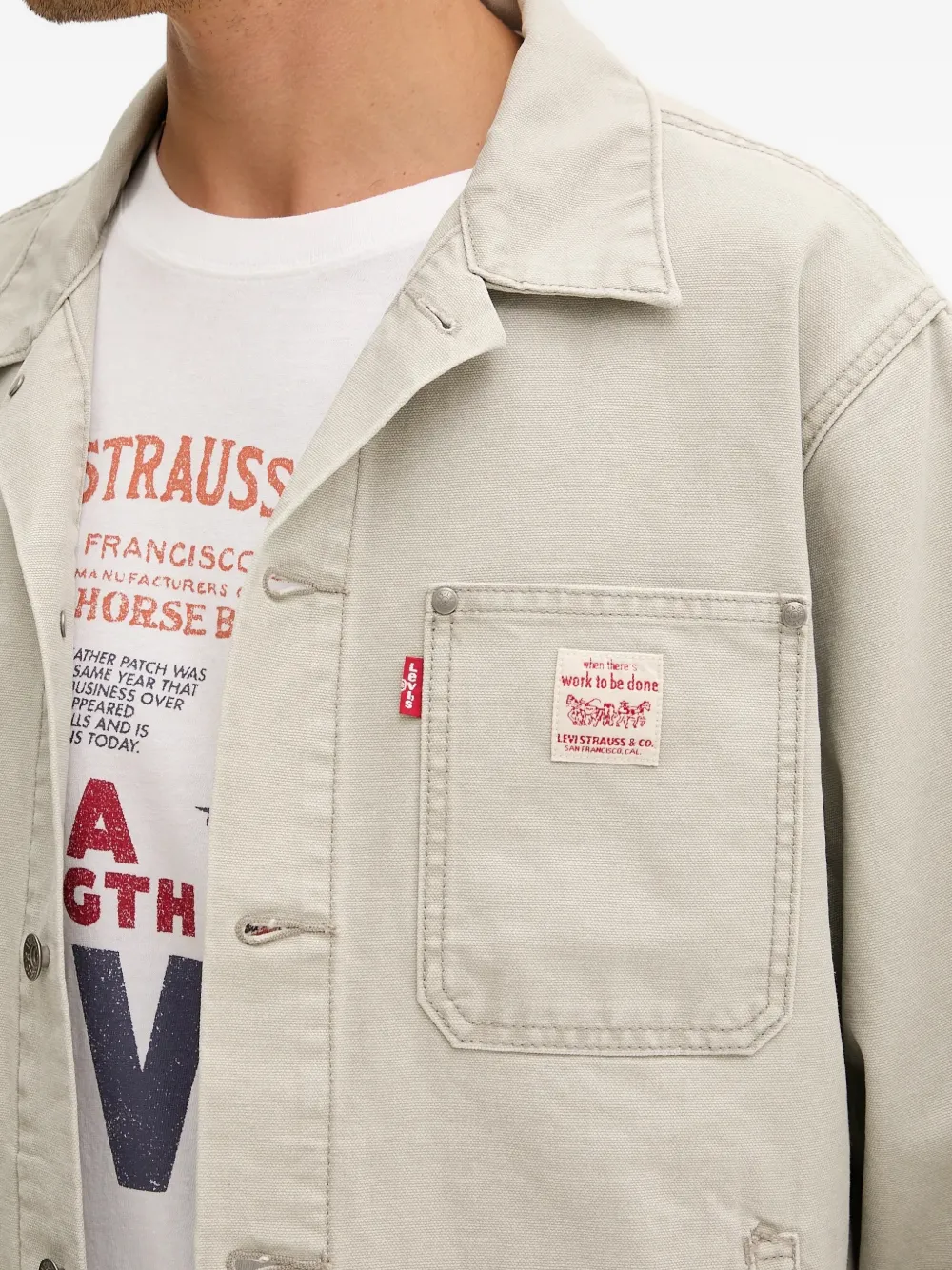 Levi's Jack met opgestikte zak Beige