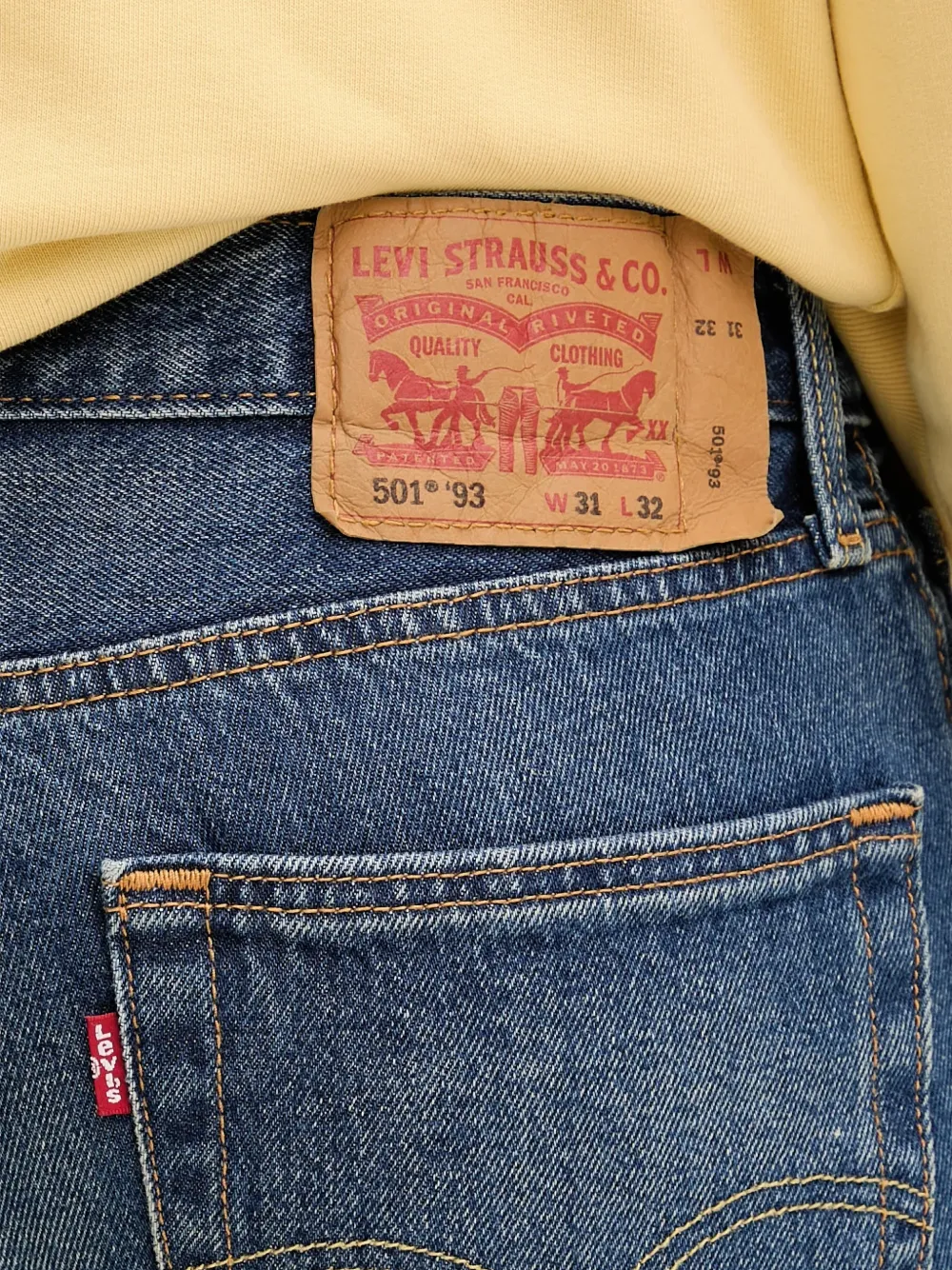 Levi's 501 '93 jeans met knoop Blauw