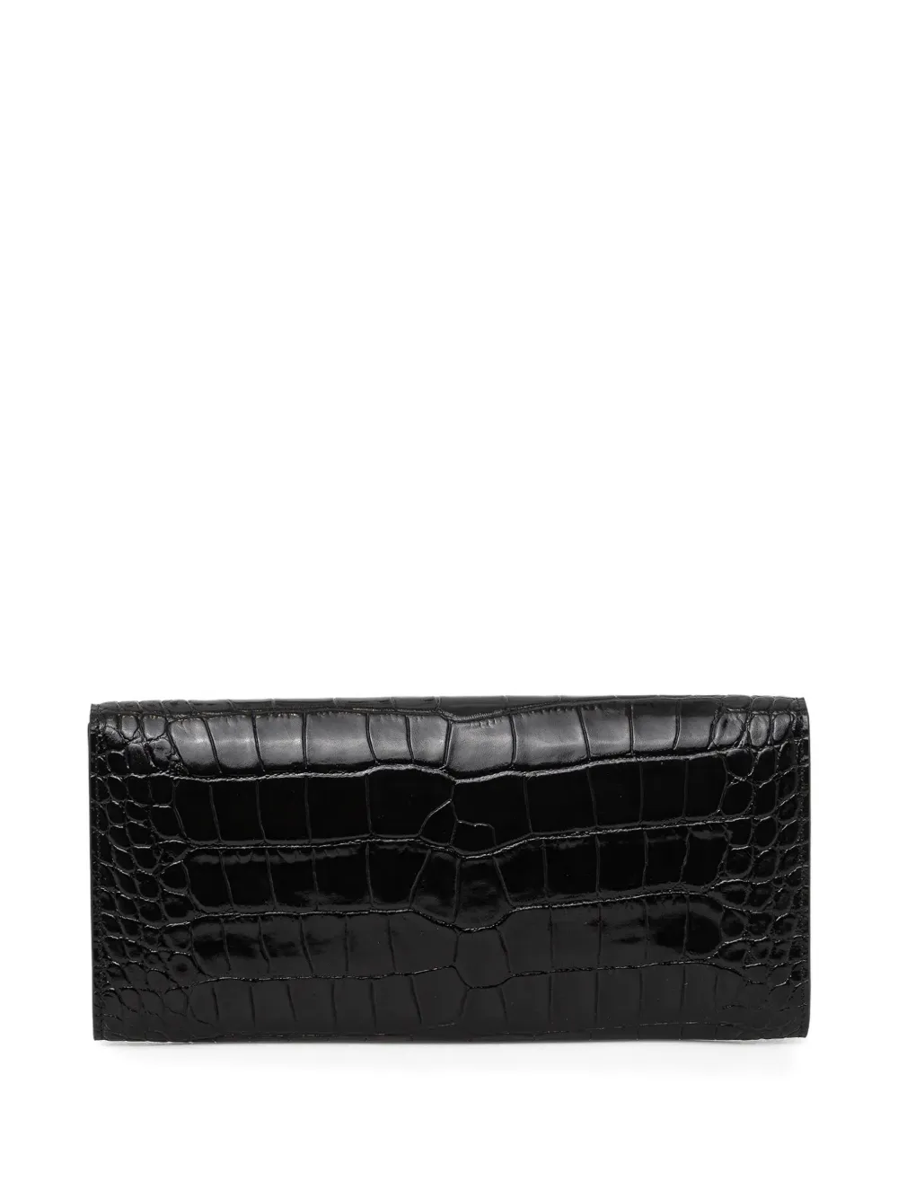 LUISA SPAGNOLI croc-effect logo-detail clutch bag - Zwart