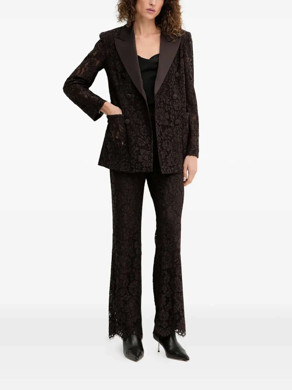 Salvo Lace Button-Fastening Blazer