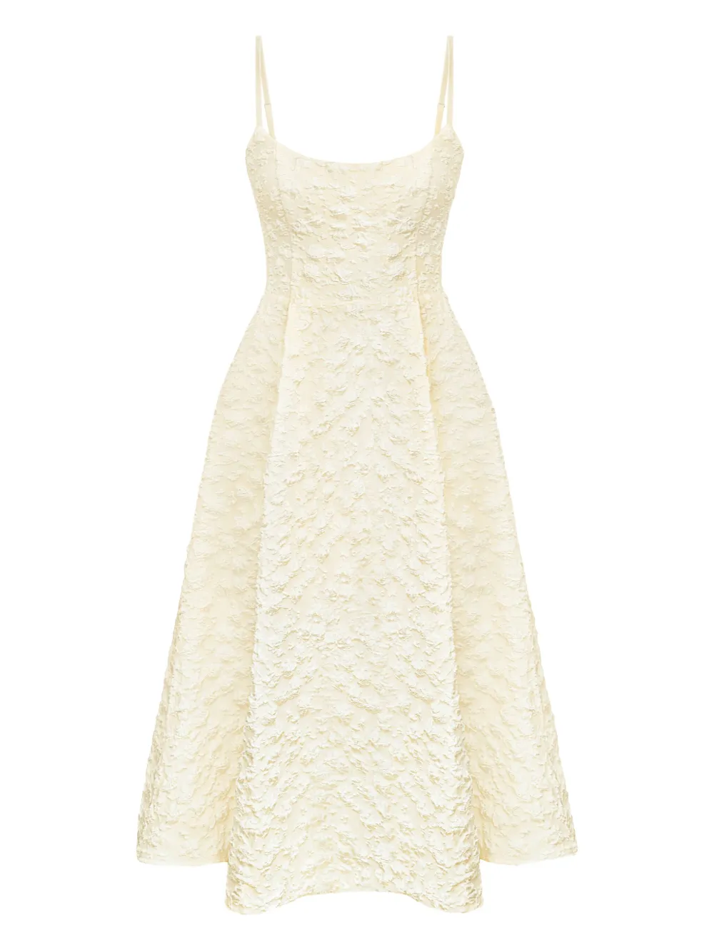POST MERIDIEM robe mi-longue à détails de laçage | jaune | Image 1