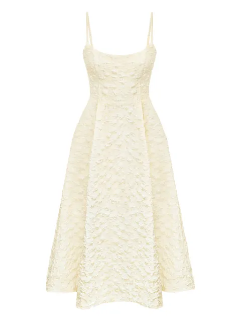 POST MERIDIEM jacquard corset midi dress