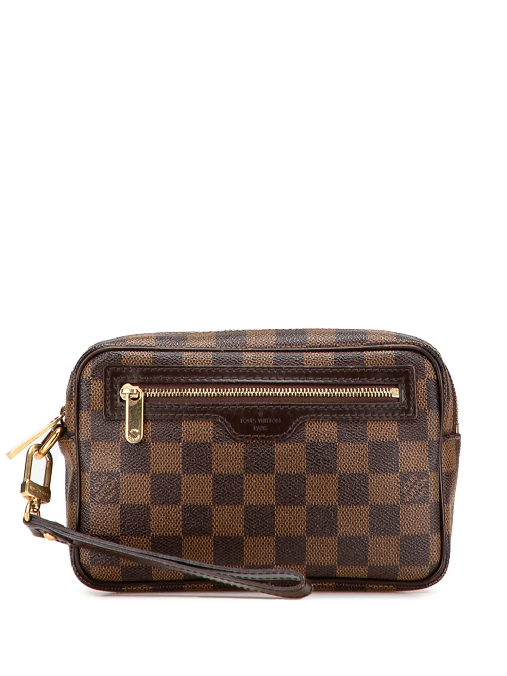 Louis Vuitton Pre-Owned 2011 Damier Ebene Pochette Billets Macao clutch bag | Brown | Image 1