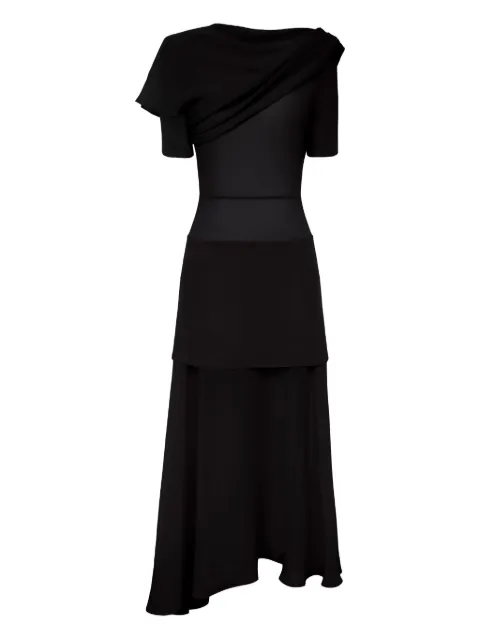 POST MERIDIEM vestido midi con diseño asimétrico y drapeado