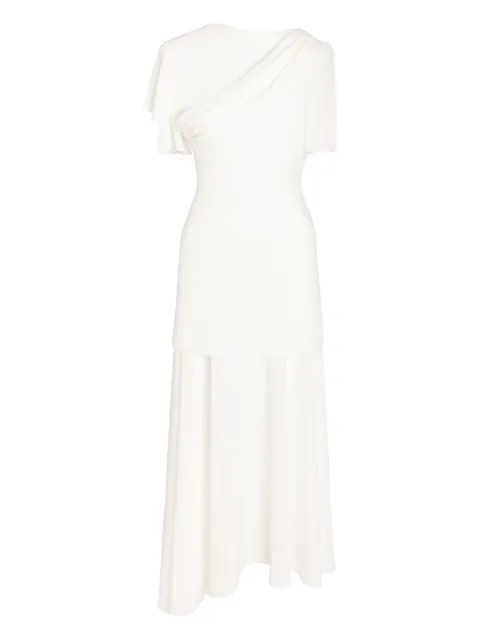 POST MERIDIEM asymmetrical draped midi dress