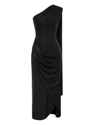 Marchesa Notte ワンショルダー イブニングドレス | ブラック