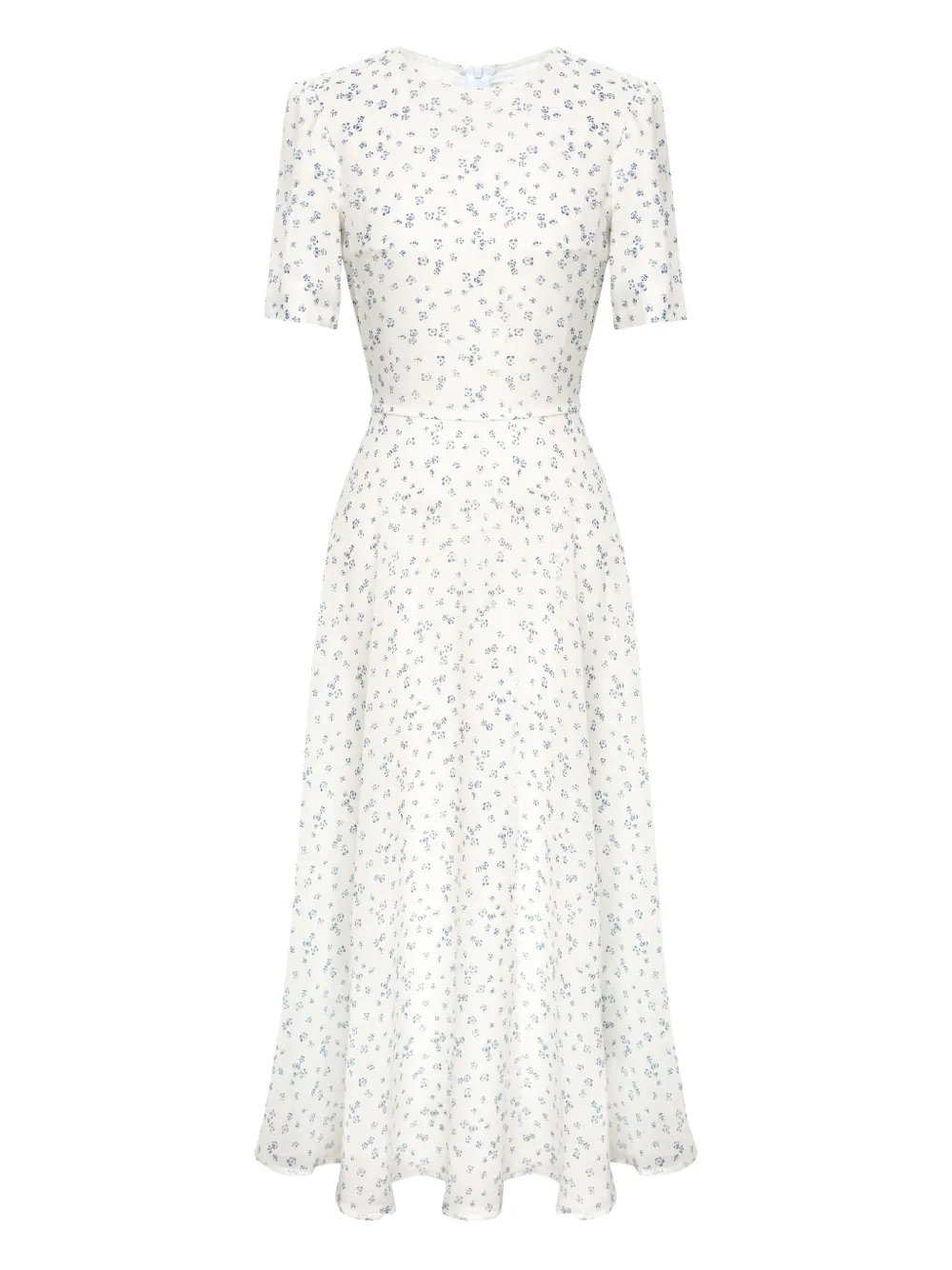 POST MERIDIEM robe mi-longue à fleurs | blanc | Image 1