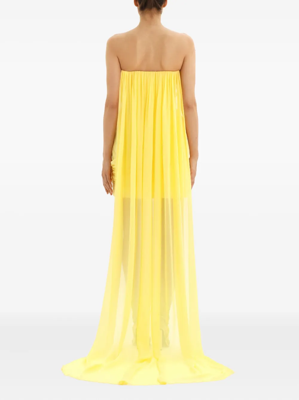 POST MERIDIEM Mini-jurk met korset YELLOW