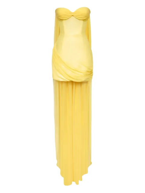 POST MERIDIEM corset train mini dress