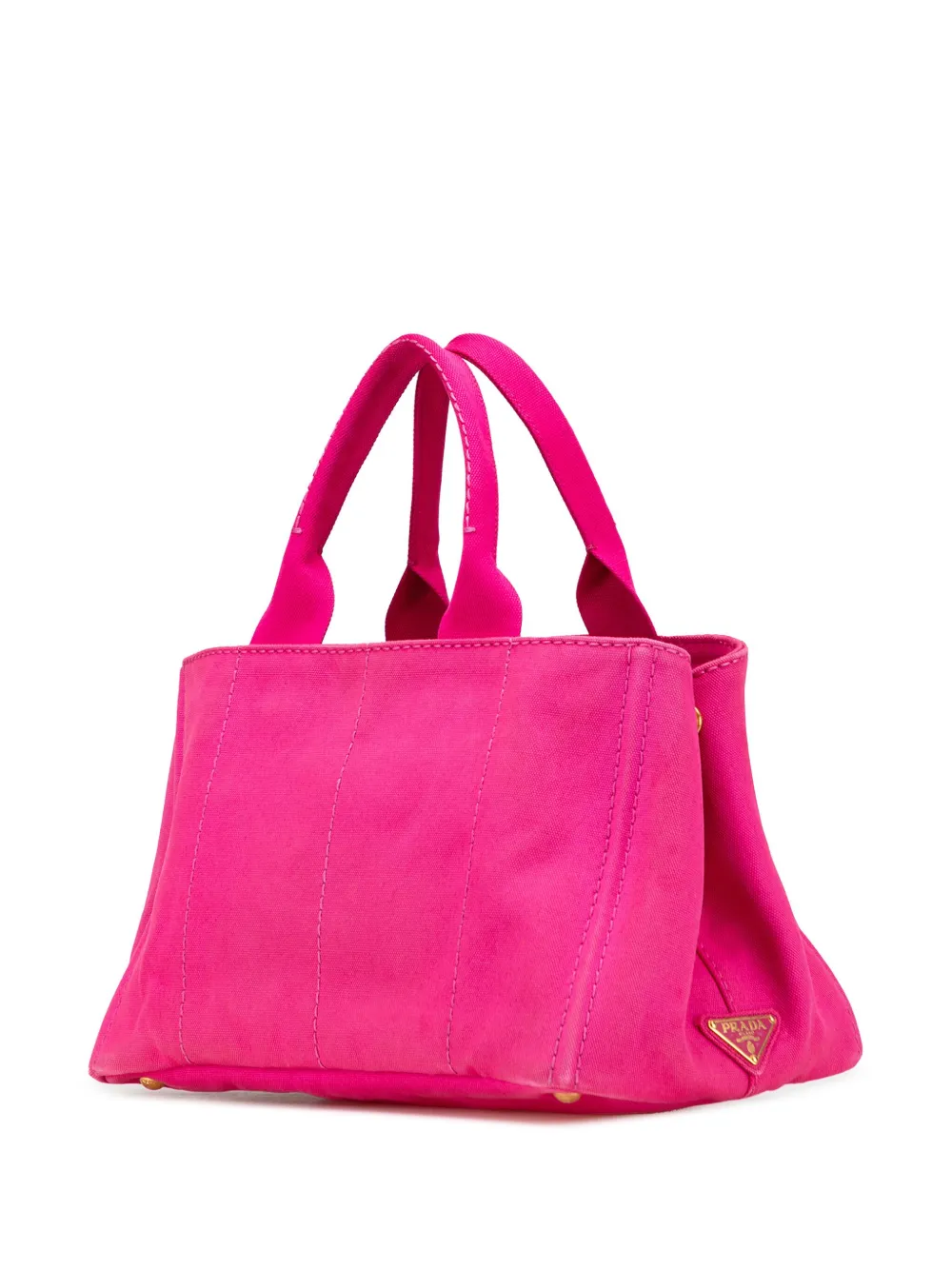 Pre-owned Prada 2013-2025 Canvas Canapa Logo Satchel In Pink