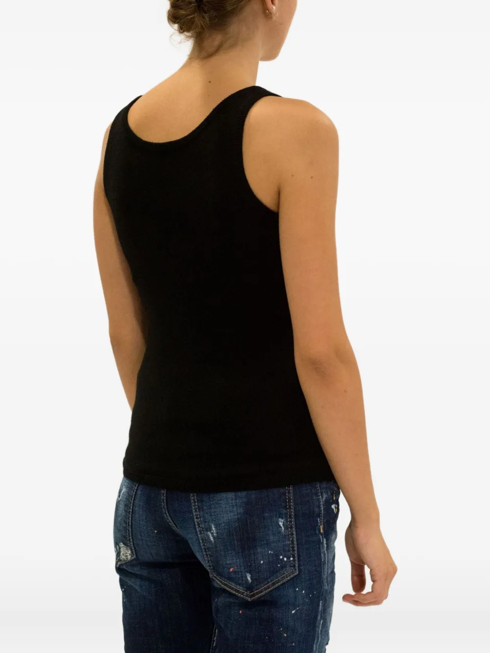 La Rose Tanktop Mit Rundem Ausschnitt In Black