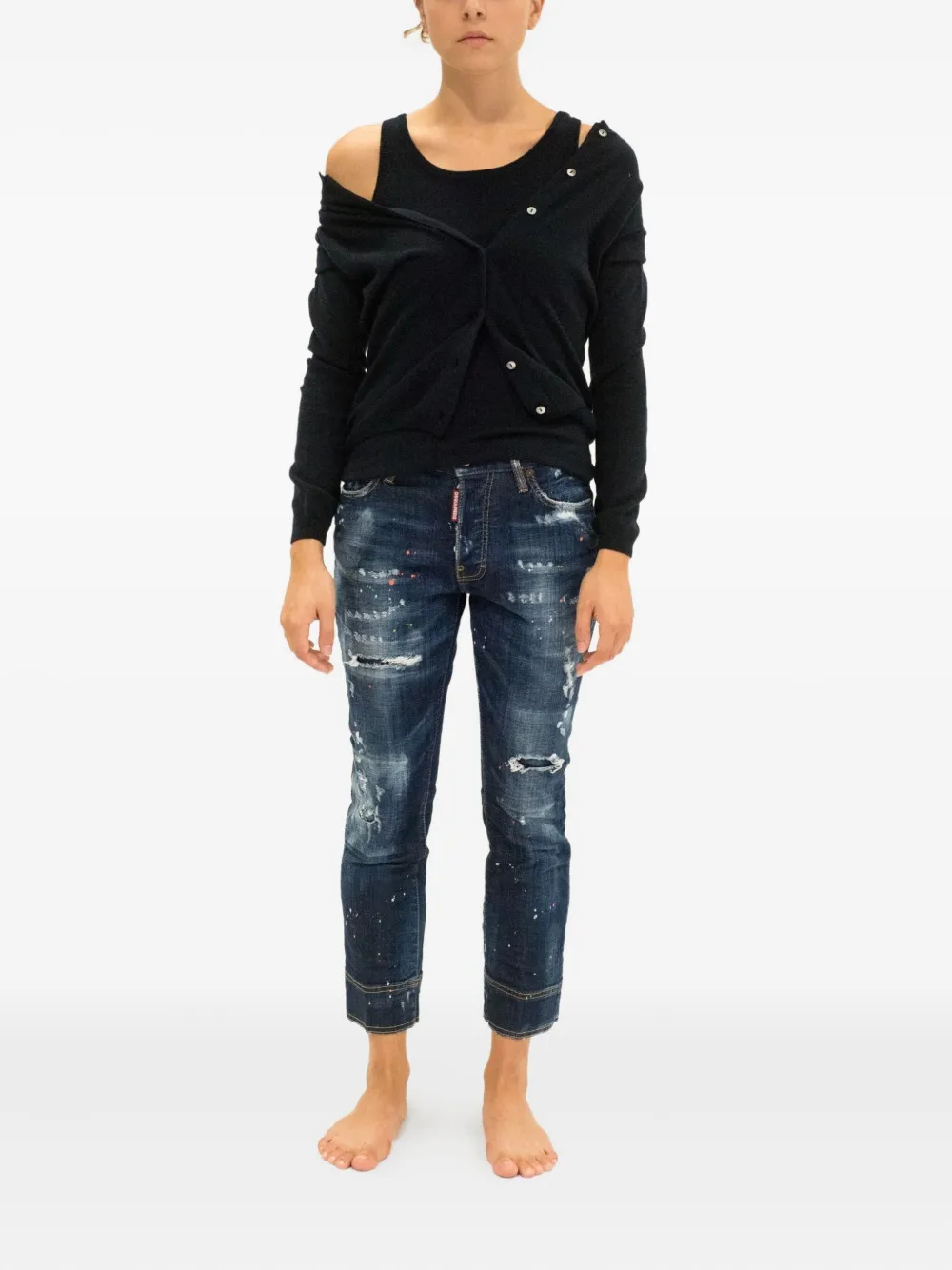 La Rose Tanktop Mit Rundem Ausschnitt In Black