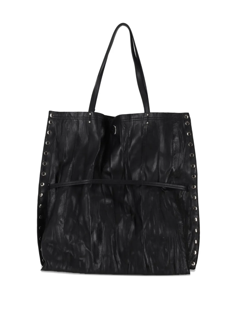 Zanellato medium A' Spasso Allacciata Plisse' tote bag - Zwart