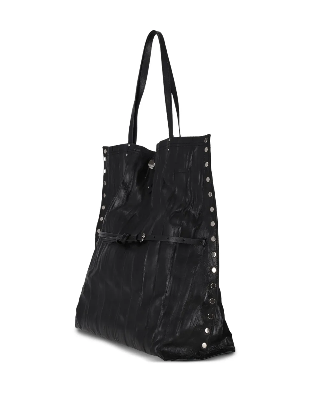 Zanellato Medium A' Spasso Allacciata Plisse' shopper Zwart