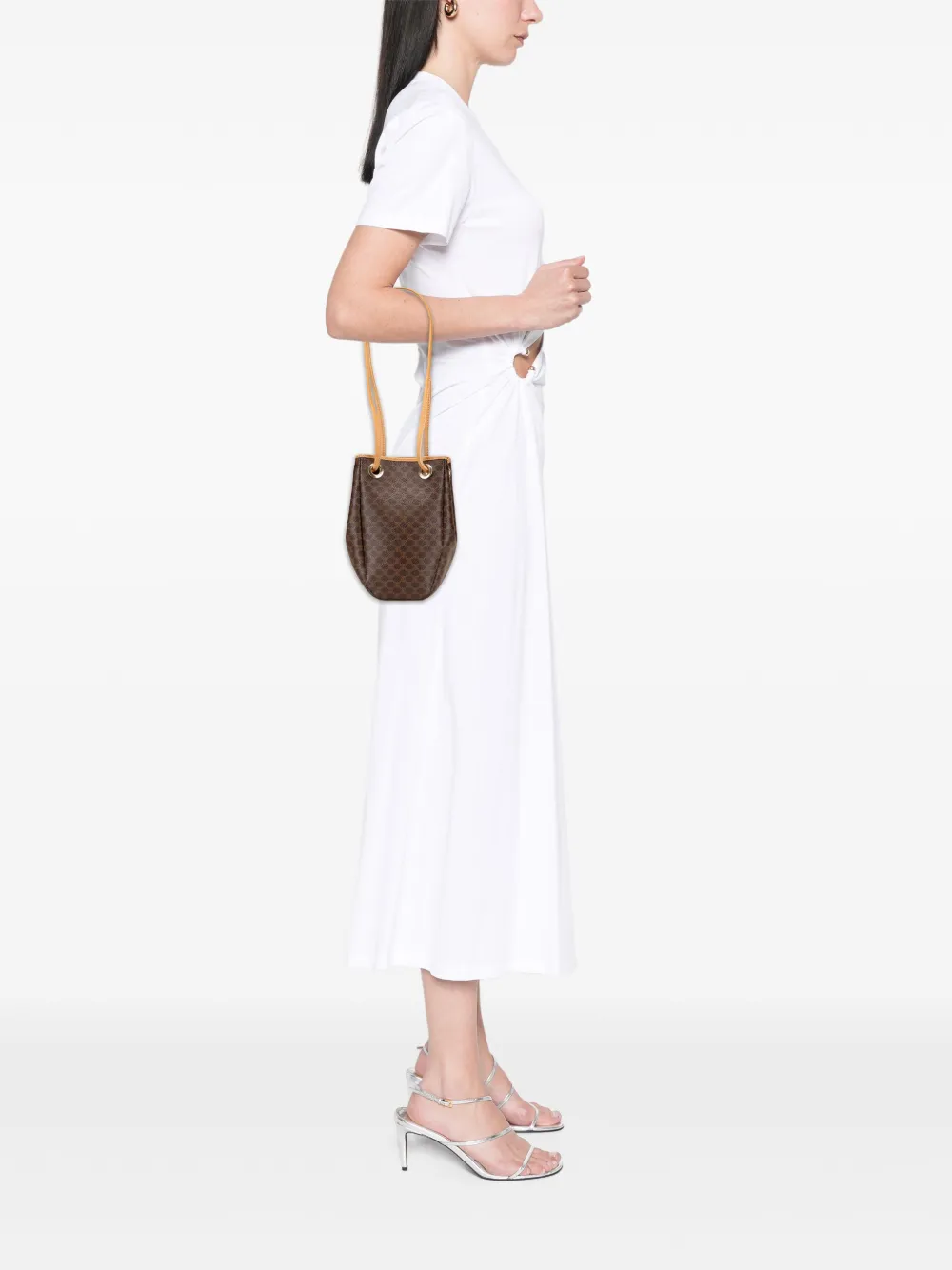 Celine Pre-Owned 1990-2010 Macadam Coated Canvas bucket bag | Pre-Owned | Image 2