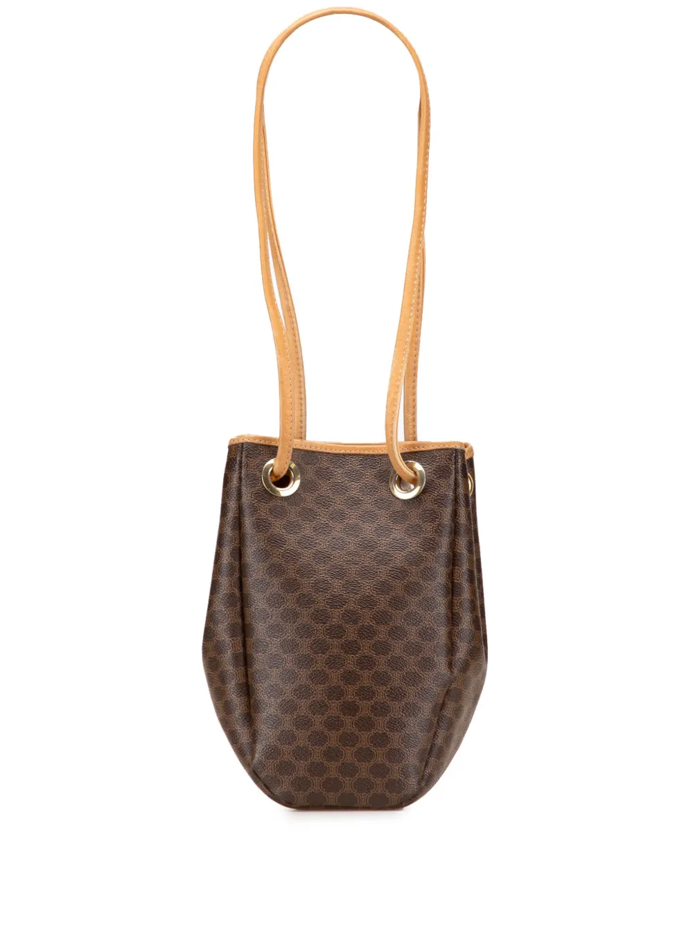 Celine Pre-Owned 1990-2010 Macadam Coated Canvas bucket bag | Brown | Image 1